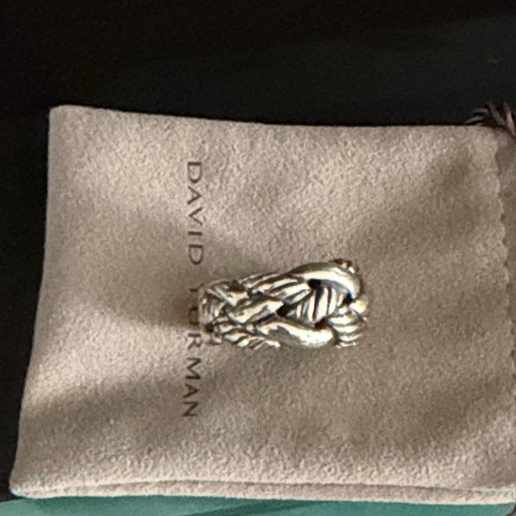 Authentic David Yurman Woven Silver Dome Ring - Picture 8 of 9